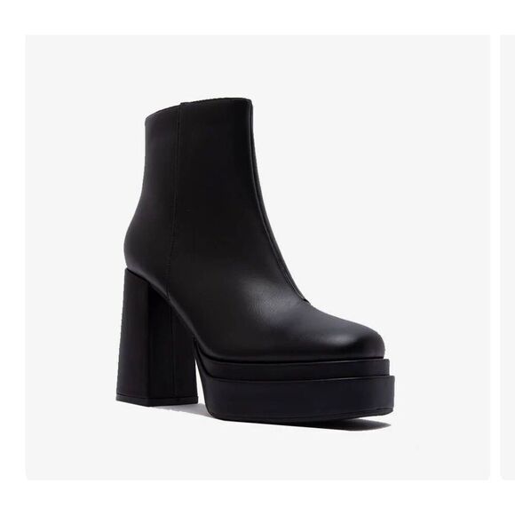 Natrix Chunky Heel Platform Ankle Boots Size 10 Sold By Sourpuss - Picture 1 of 11